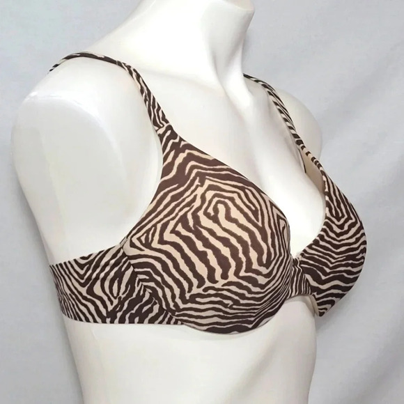 34C Vanity Fair 75290 Next To Nude Demi Contour Underwire Bra Animal Stripe - Picture 2 of 3